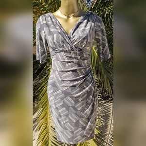 Lauren Ralph Lauren Faux Wraparound Dress, Size 6P